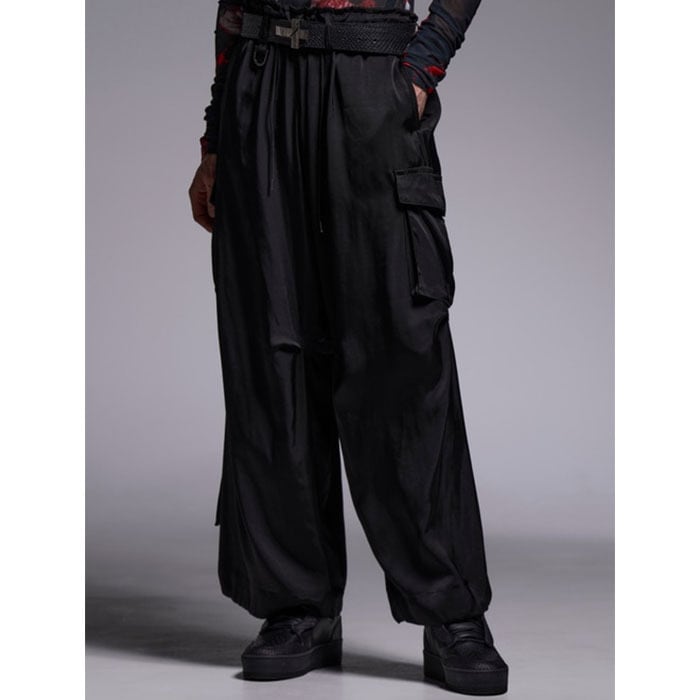 kiryuyrik キリュウキリュウ / Satin Cargo Pants (black) [kiryuyrik