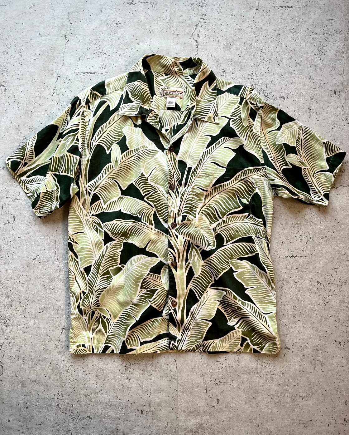 PATAGONIA - PATALOHA BANANA LEAF PATTERN HAWAIIAN ALOHA SHIRT OLD 
