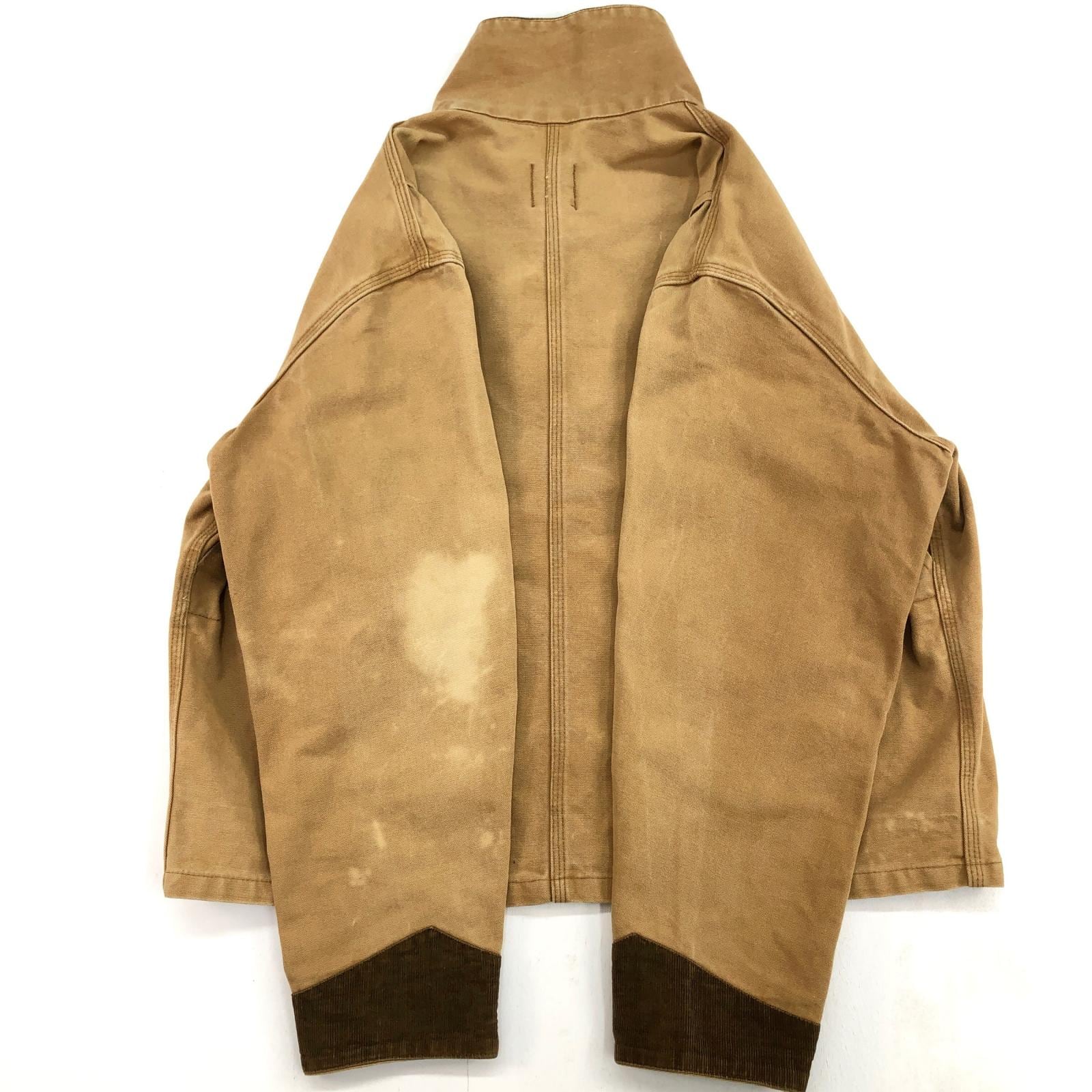 80s Carhartt　カバーオール ダックジャケット コーデュロイ CARHARTT カーハート 70- 80年代 プリントタグ コーデュロイ 切替