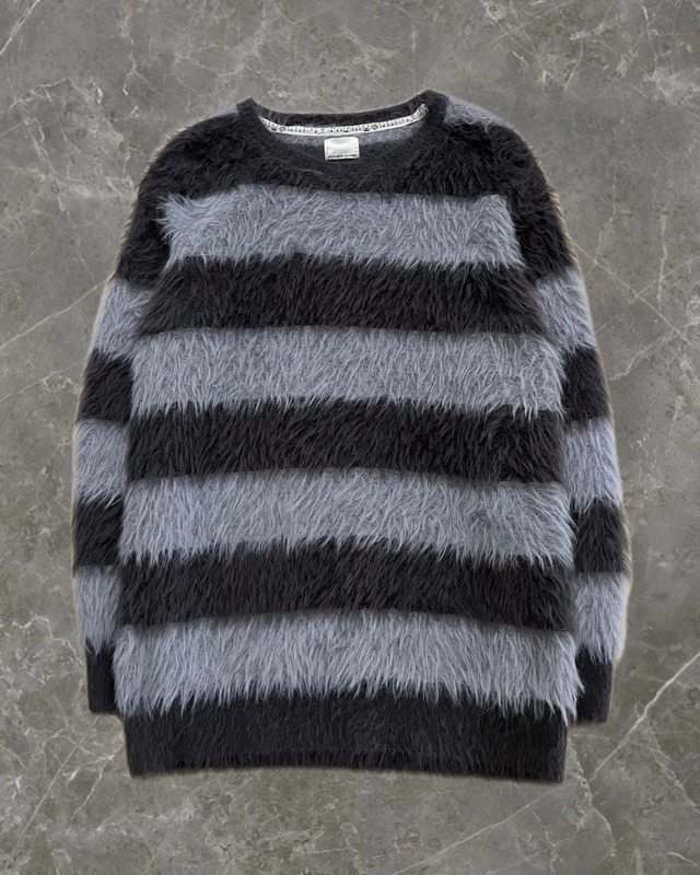 "Number (n)ine" border design mohair over size knit