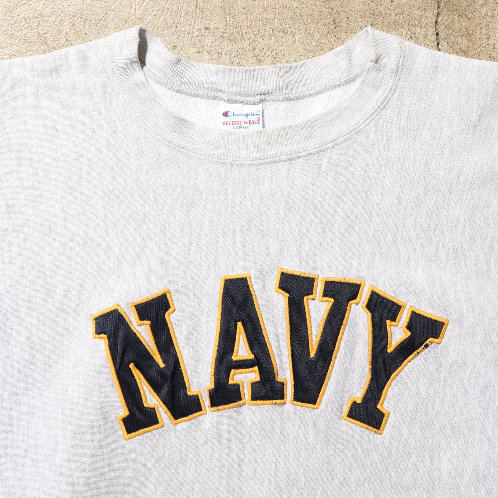 希少 L 90s U.S.NAVY 海軍 リバースウィーブ チャンピオン グレー USA  
