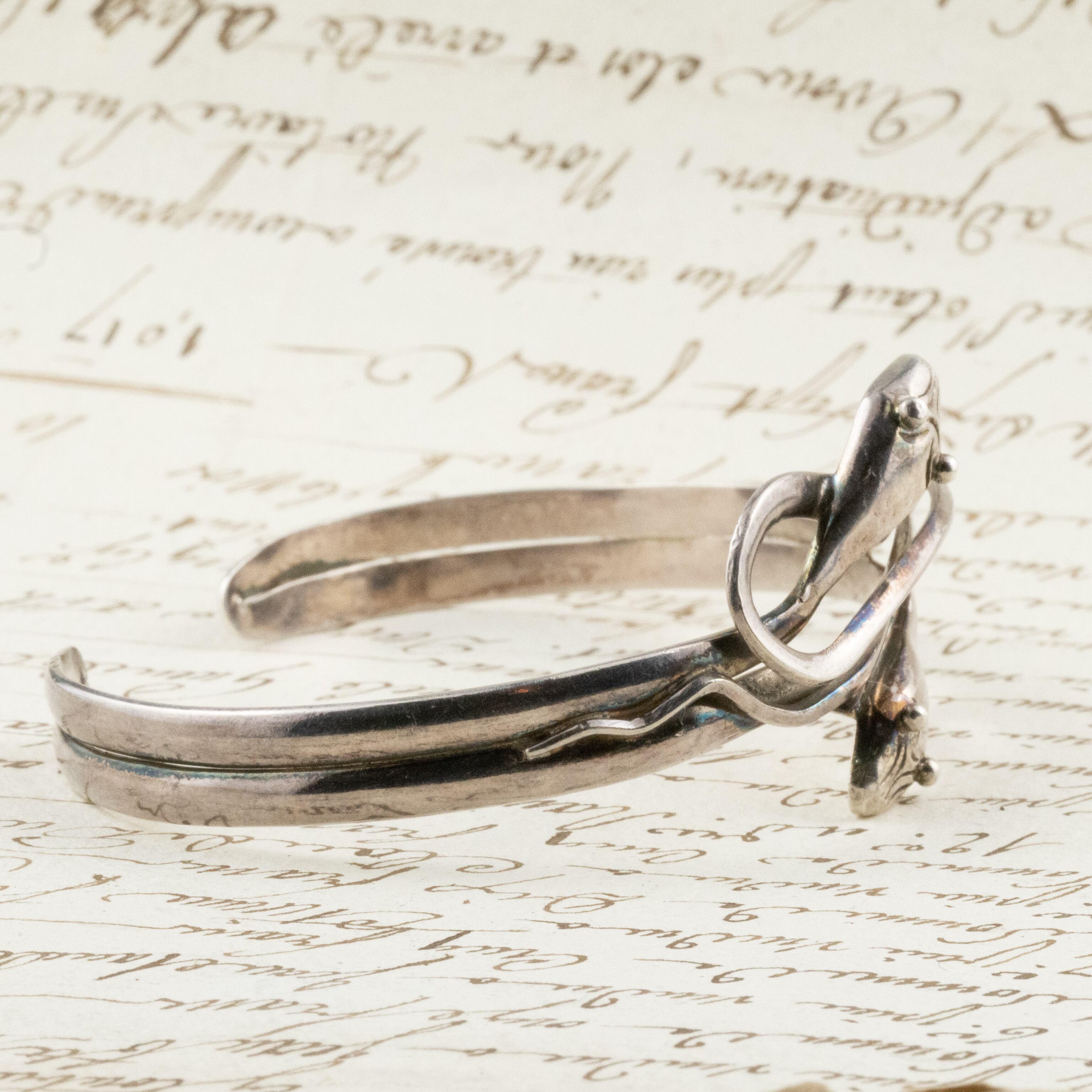 イギリス アンティーク スネイク 蛇 ヘビ snake バングル 1900年前半