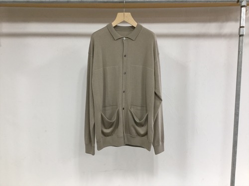 crepuscule"L/S KNIT POLO BEIGE"