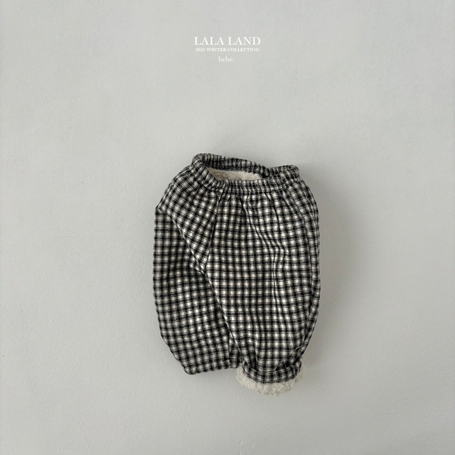 予約⌇LALALAND / (bebe) checked cotton pants