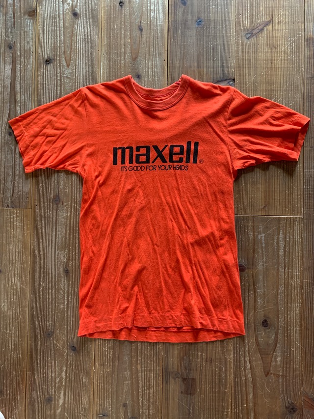 90's～  "maxell" マクセル ロゴTシャツ