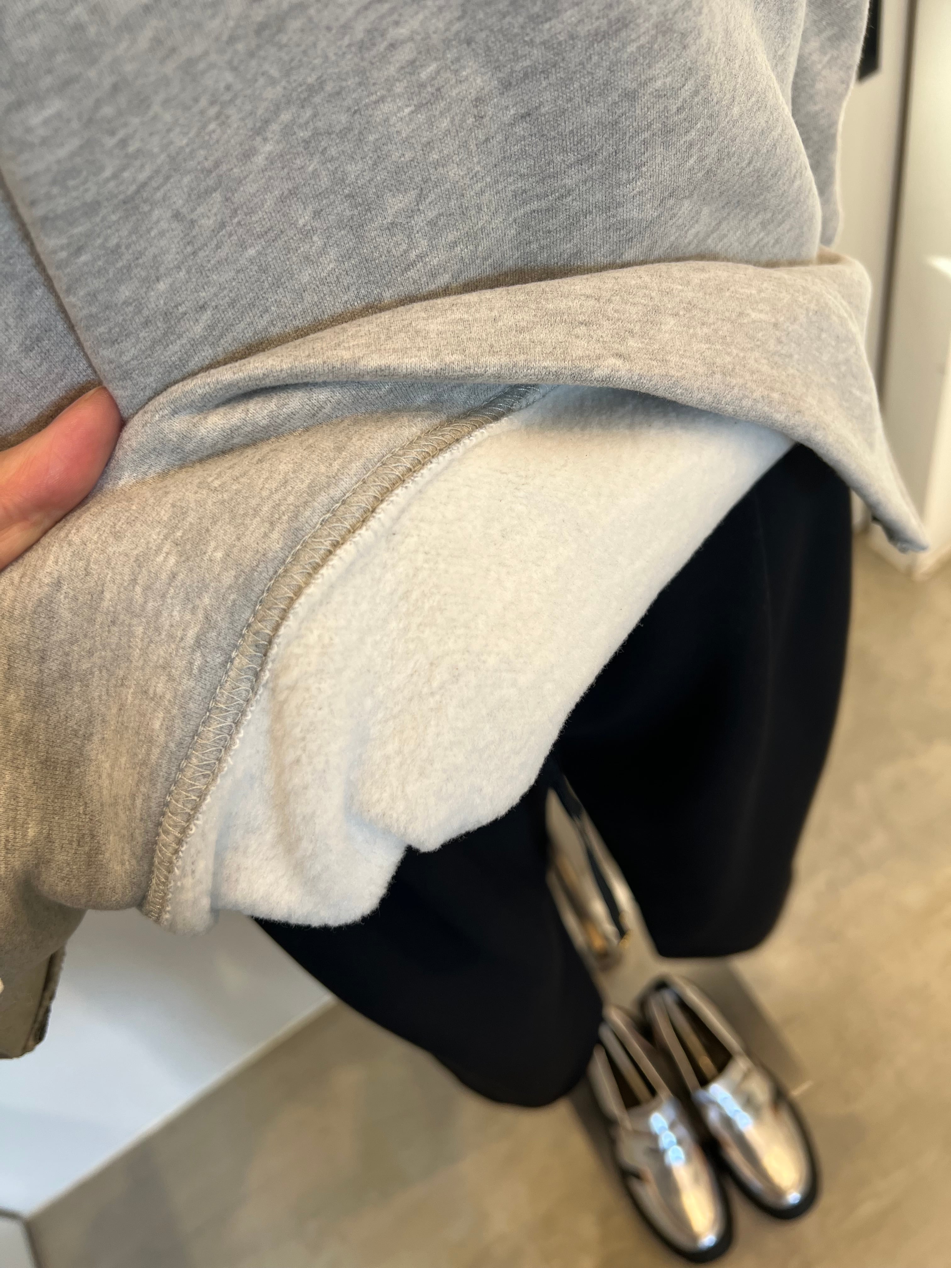 【PASSIONE】裏起毛サイドジッププルオーバー