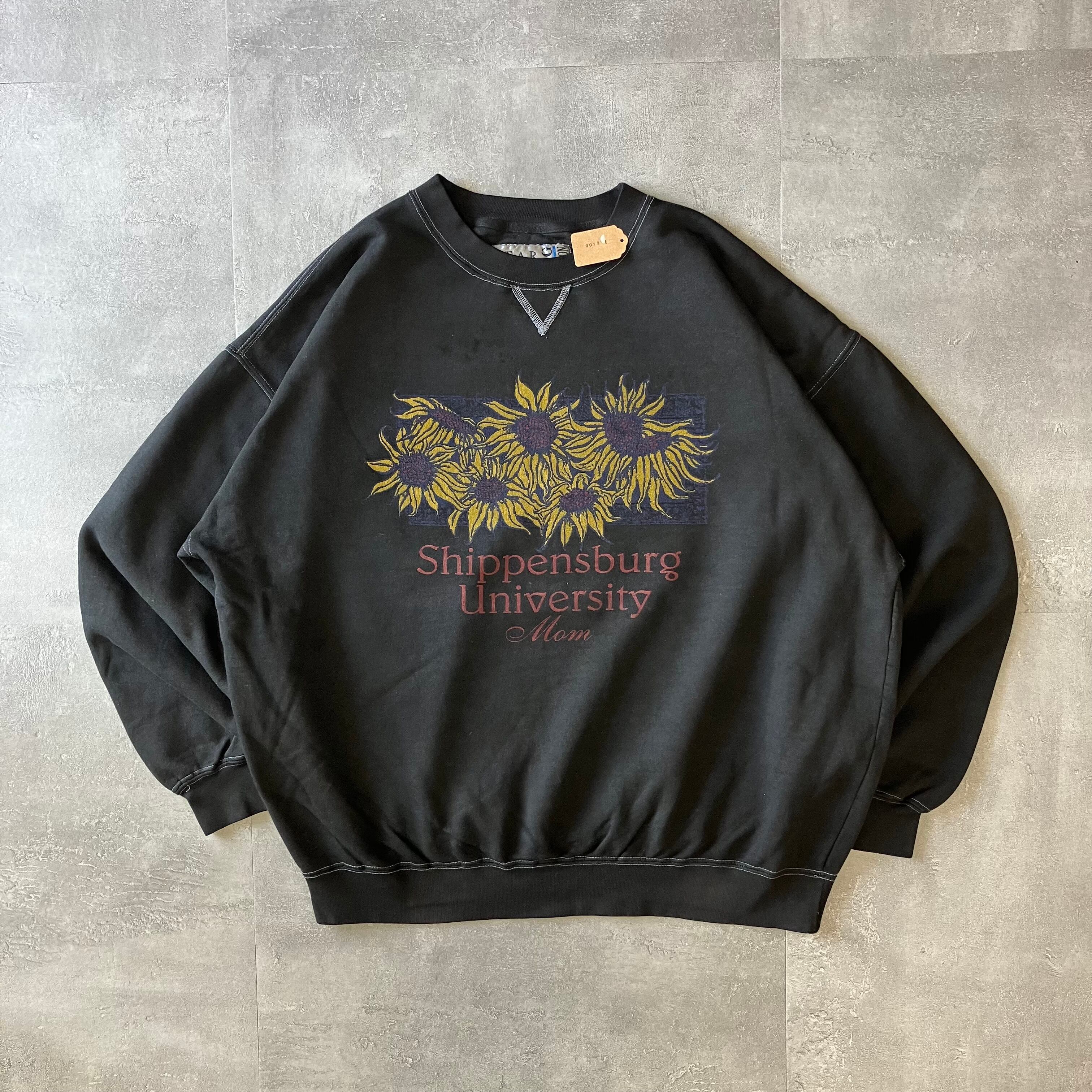 GEAR ~00s ひまわりプリント カレッジ系 後染めブラック XL No.1941