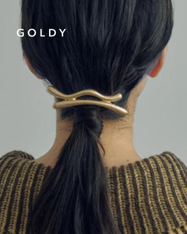 GOLDY/ゴールディ/ダブル ニュアンス ライン バレッタ/アクセサリー/6231209【追跡可能メール便180円】