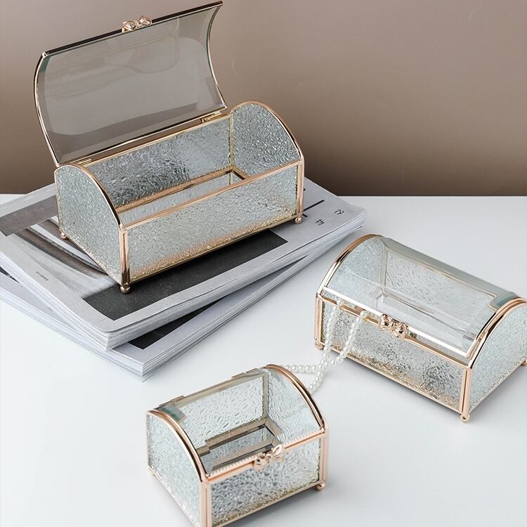 ゴールドフレーム ジュエリーボックス Lサイズ 北欧