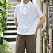 white knit polo