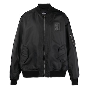 【RAF SIMONS】Classic bomber with leather patch(BLACK)
