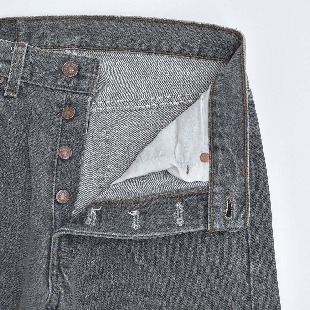 90s USA製 Levi's リーバイス 501 先染め ブラック デニム パンツ