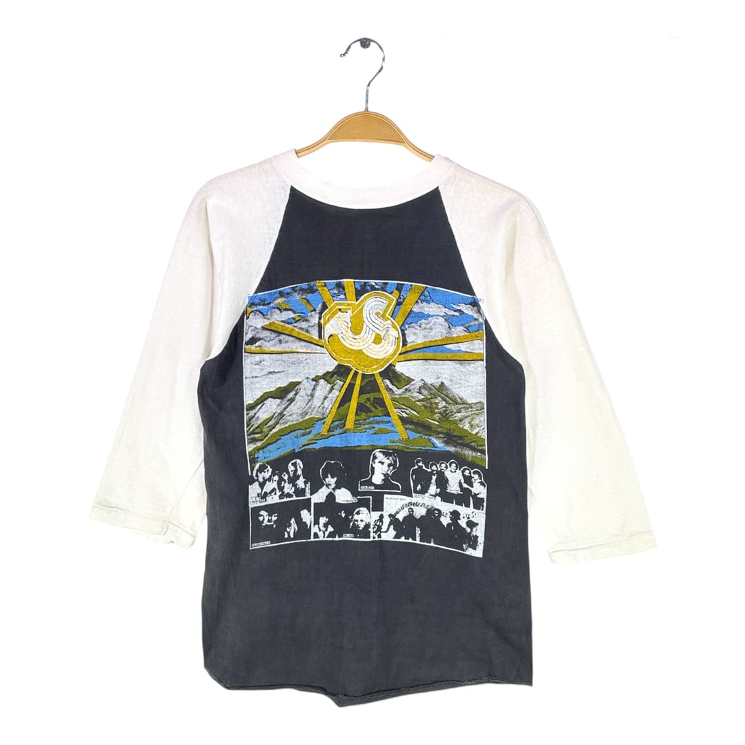 80s USフェスティバル ヴィンテージTシャツ ロックフェス ブラック ホワイト サイズS相当 古着 @AAG1023