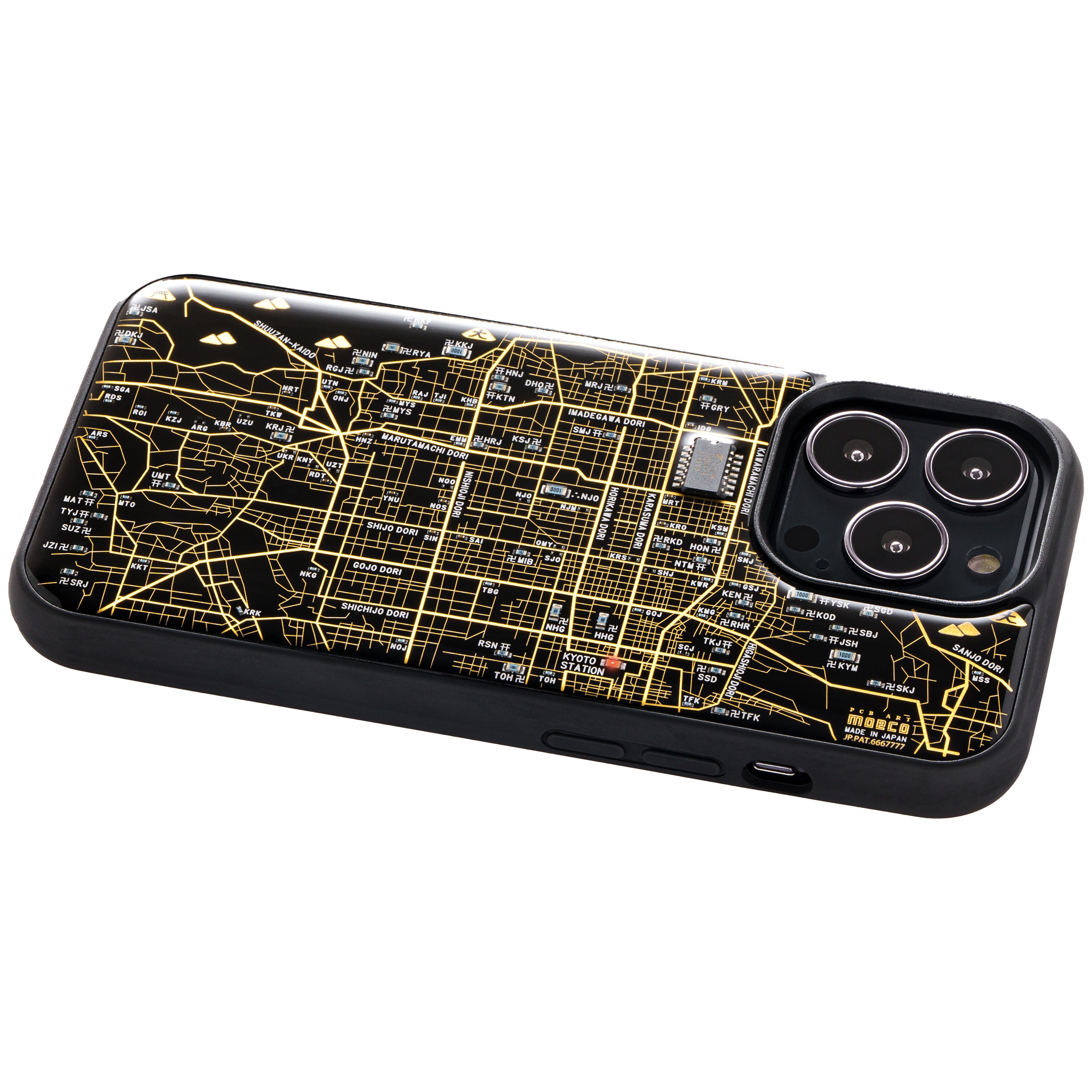 FLASH 京都回路地図 iPhone 13 Pro Max ケース | PCB ART moeco