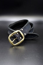 Item No.0148： Studs belt antelope Hand dye blue