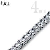 4mm 40cm  luxury tennis necklace silver
