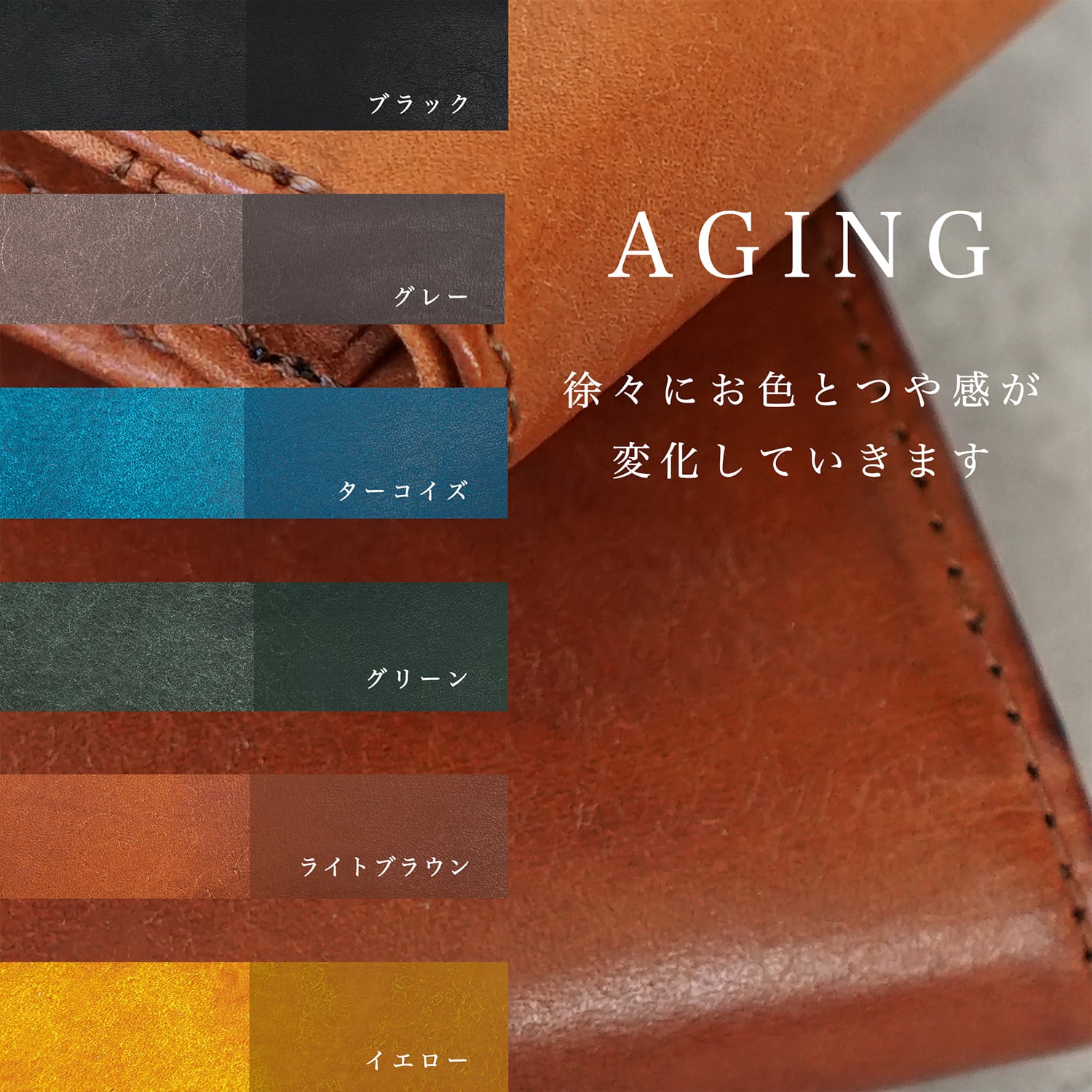 送料無料]「カードが立つ／小銭が広がる」小さい長財布 stand up