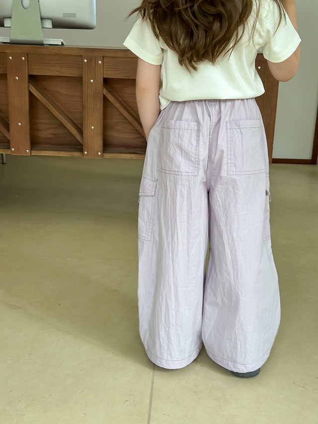 【KID】ワイドシルエットサイドポケットカーゴパンツ - 18