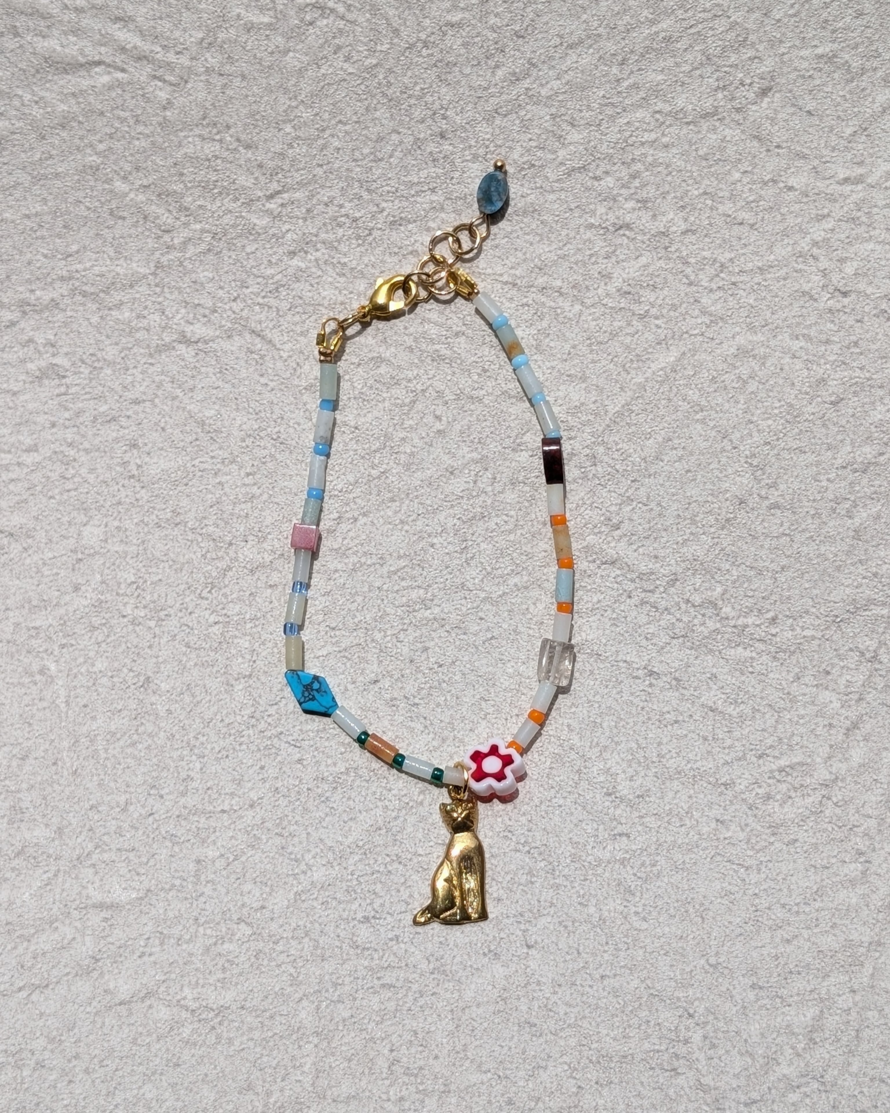 【labyrinthvintage】 CAT & beads bracelet