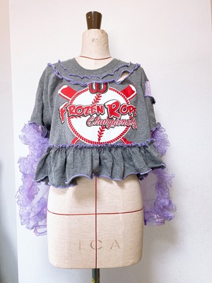 Remake frill sleeves teeシャツ