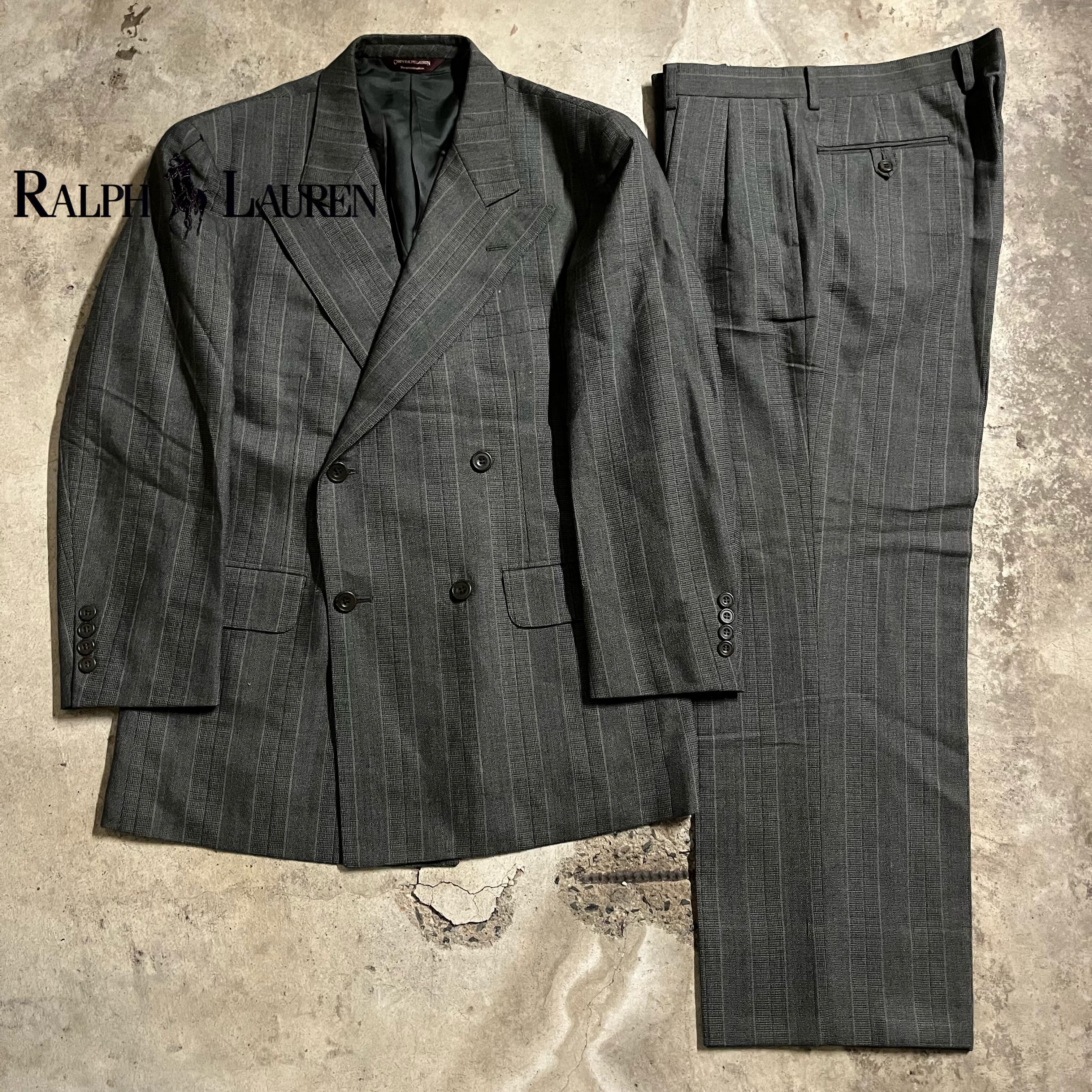 〖Chaps Ralph Lauren〗wool double setup suit/チャップスラルフローレン ウール ダブル セットアップ  スーツ/lsize/#0326/osaka | 〚ETON_VINTAGE〛 powered by BASE