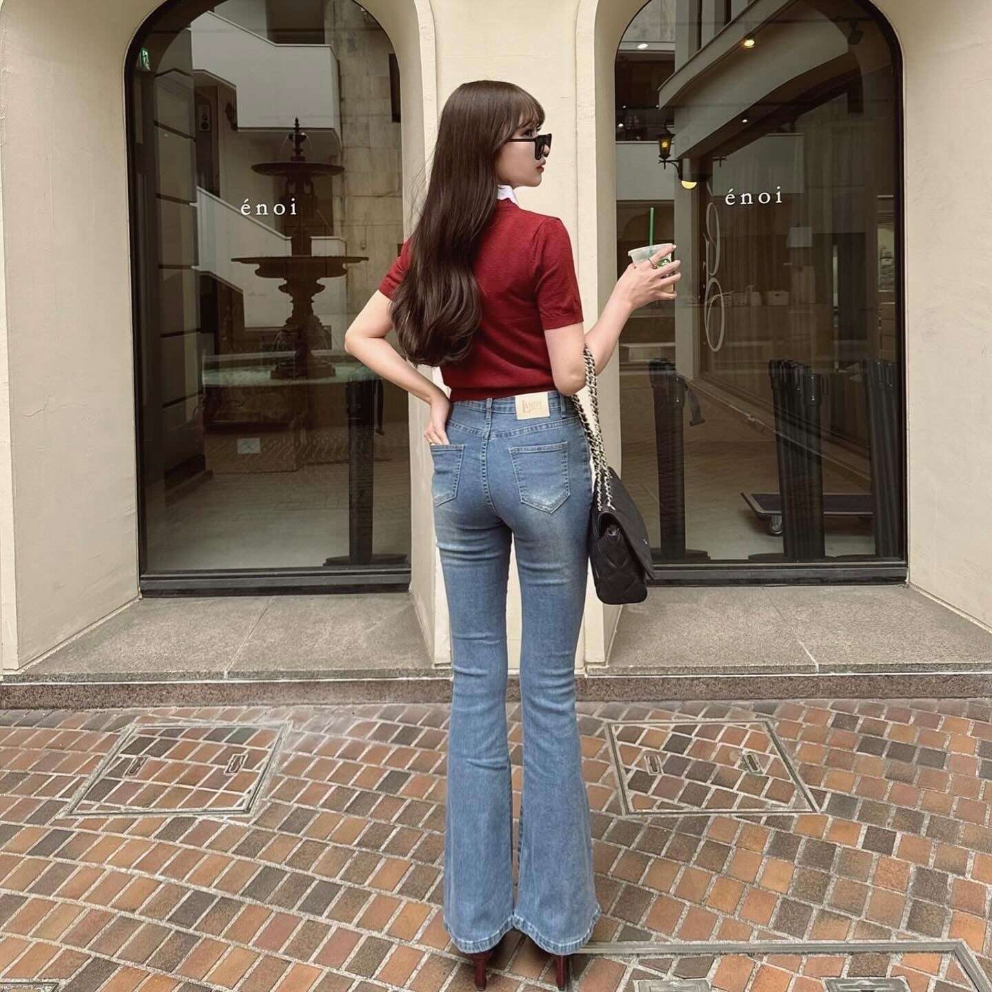 【sample sale】styleup flare denim pants