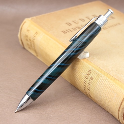 「時代を超える懐古的素材 エボナイト 瑠璃紺色・Pencil 0.5mm」手作りシャープペン Viriditas 手作りペン
