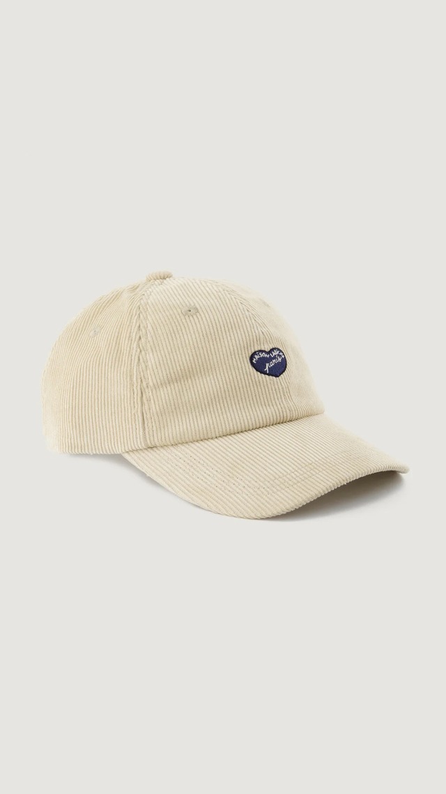 MAISON LABICHE -"Heart patch" beaumont cap- :Velvet clay,