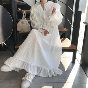 レースパフスリーブワンピース　A01462