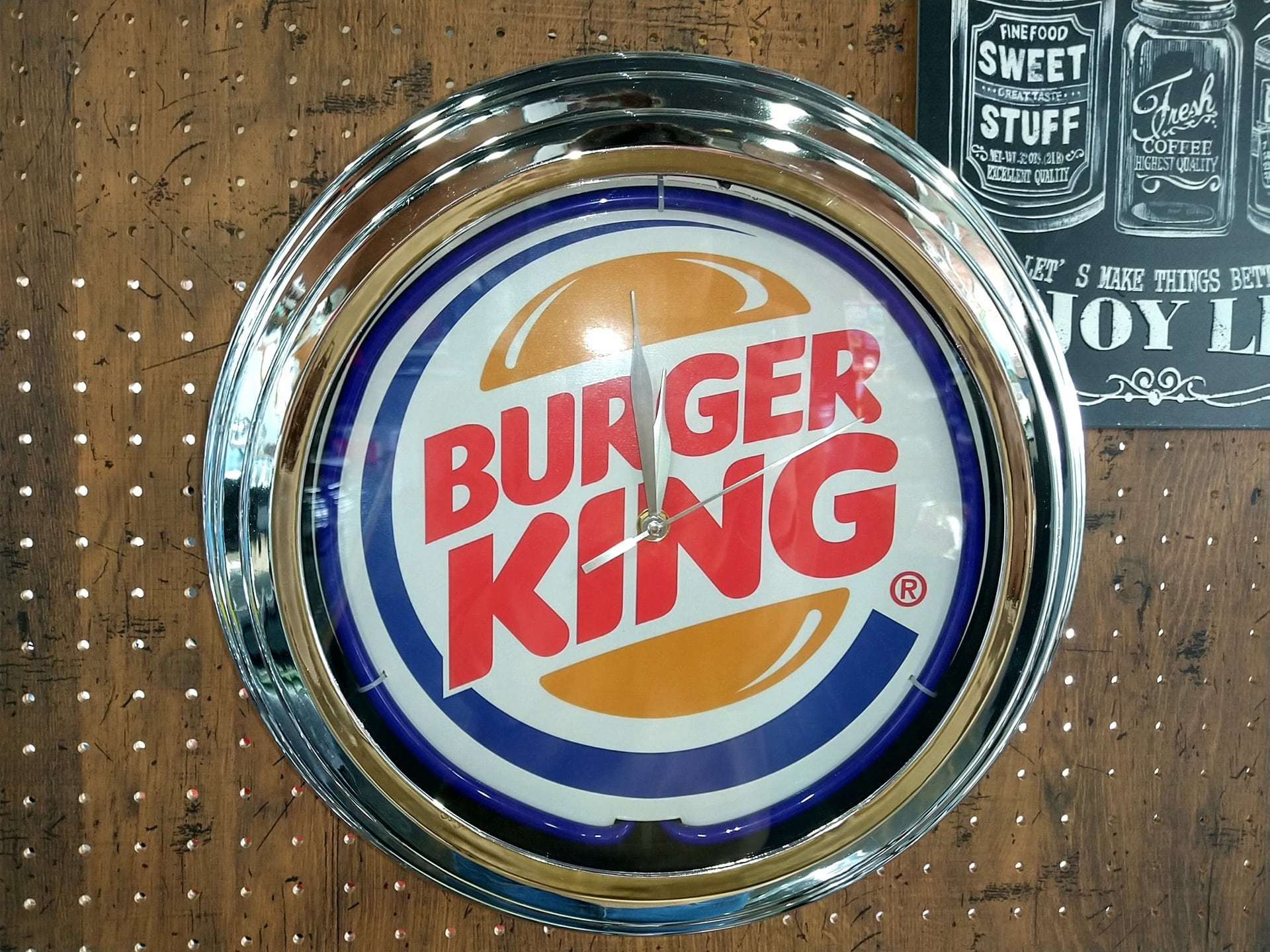1970s BurgerKing バーガーキング 時計 掛け時計 旧ロゴ
