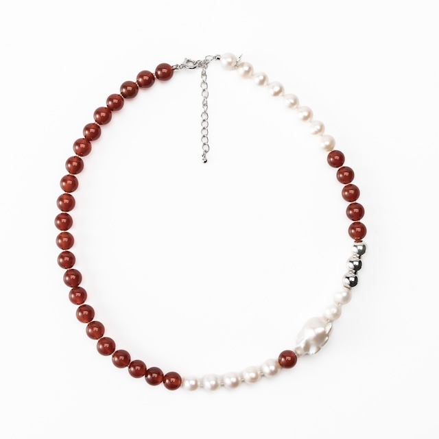 silver necklace  SMN7 カーネリアンネックレス