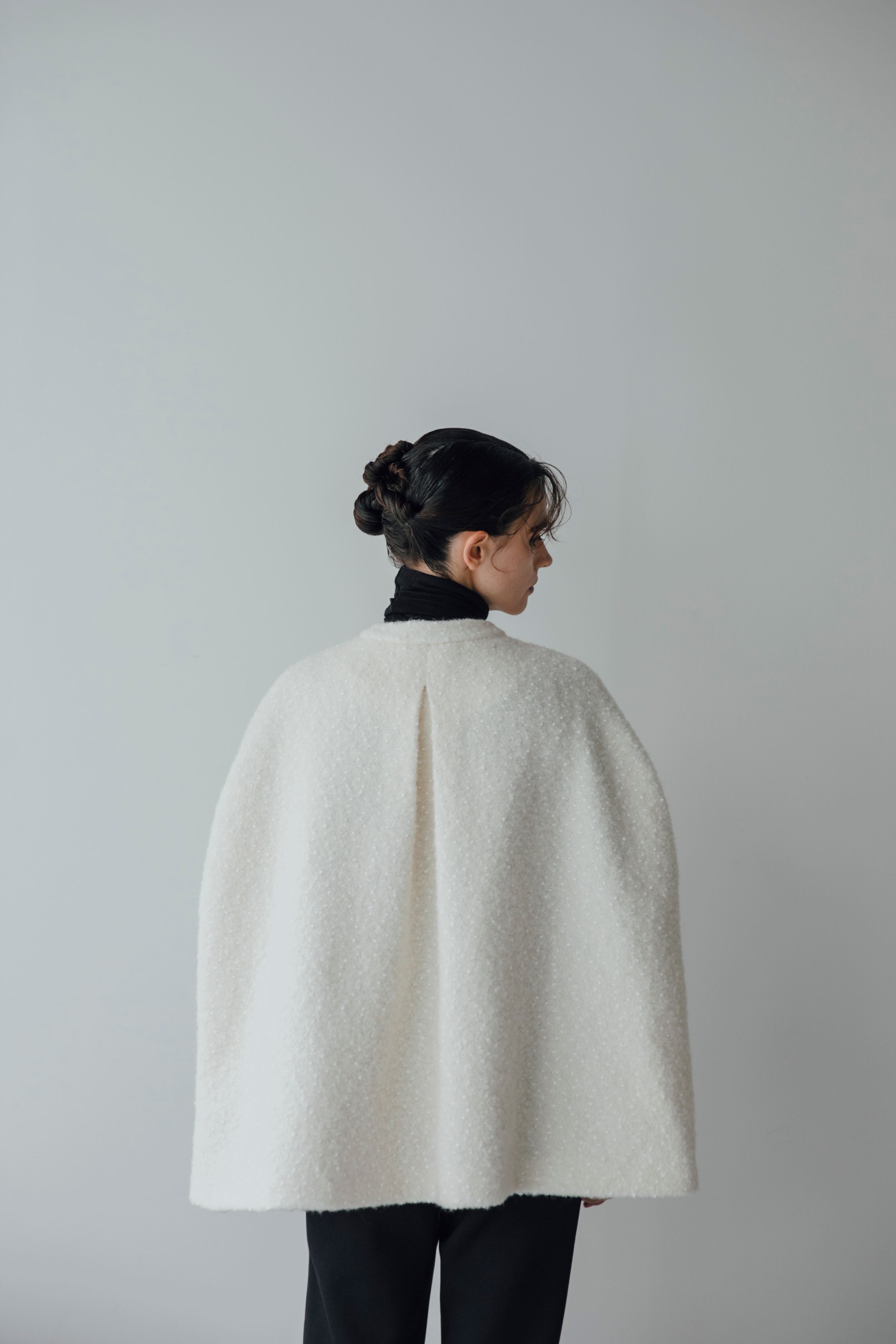 ella_selectshop＊dot wool boa cape eLLa select shop dot wool boa cape white