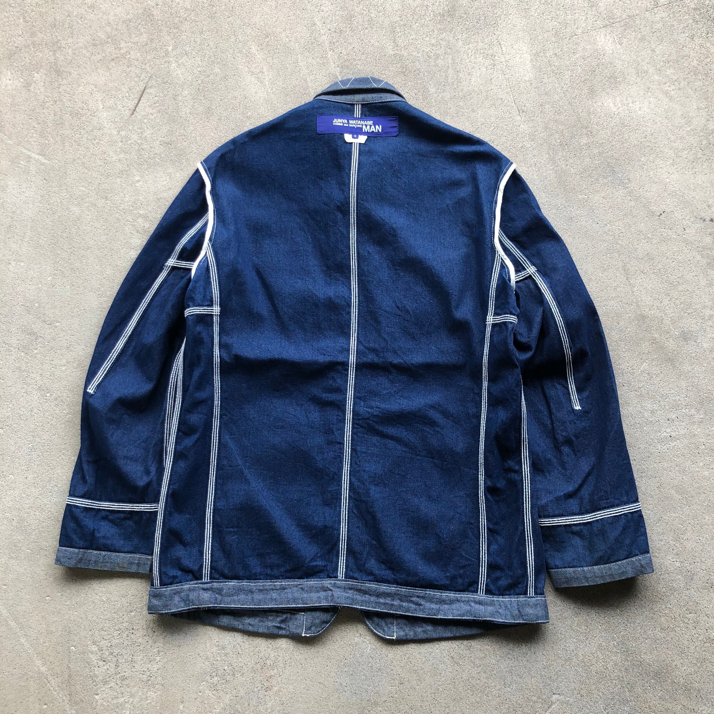 COMME des GARCONS JUNYAWATANABE MAN コムデギャルソン POINTER ポインター リバーシブル レザー切替 デニム  カバーオール ジャケット S | MasaHero powered by BASE