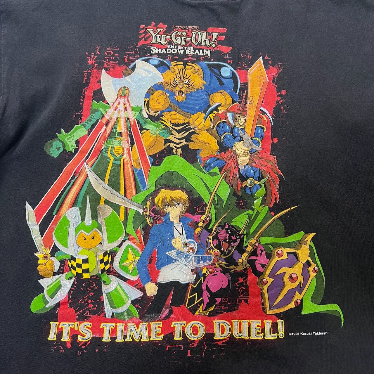 遊戯王 城之内 アニメ Tシャツ 黒 古着 | RUFFY