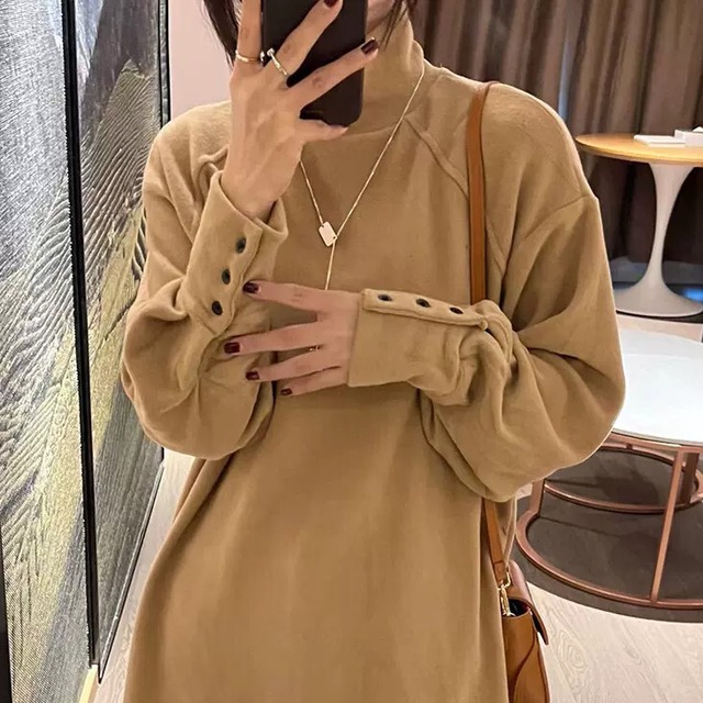 トップス レディース プルオーバー トレーナー 袖あり 無地 長袖 ボトルネック 秋 冬 襟なし 切り替えデザイン ポケット かわいい 大人可愛い きれいめ シンプル カジュアル 大人 上品 おしゃれ お洒落 かっこいい レトロ 大人可愛い 大人女子 送料無料 ラフ メンズライク マニッシュ ボーイッシュ スポーティークール モード系 ゆったり ゆる S M L XL 2XL  大人カラー 10代 20代 30代 40代 50代 通勤 通学 デート お出かけ 公園デビュー お散歩 ショッピング 女子会