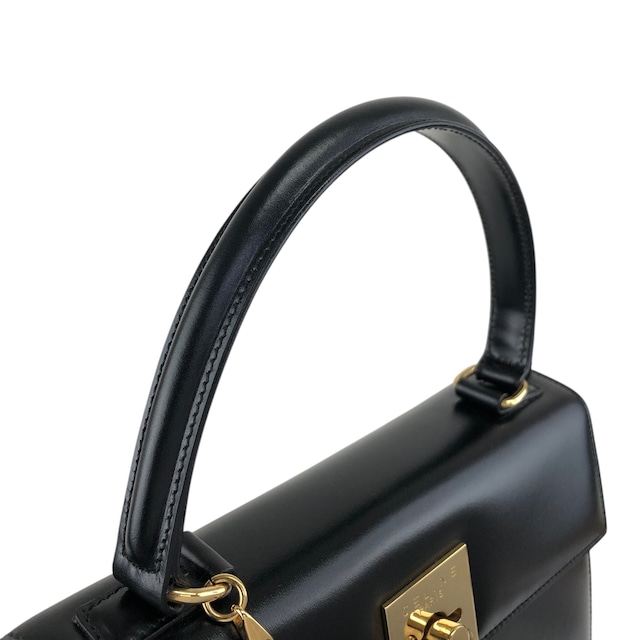CELINE セリーヌ ショルダーバッグ ブラック ガンチーニ レザー 2way vintage ヴィンテージ オールド nifgs8
