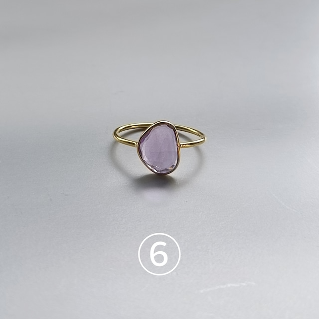 【raw cut ring】~アメジスト/ゴールデンサンストーン/グリーンオニキス~