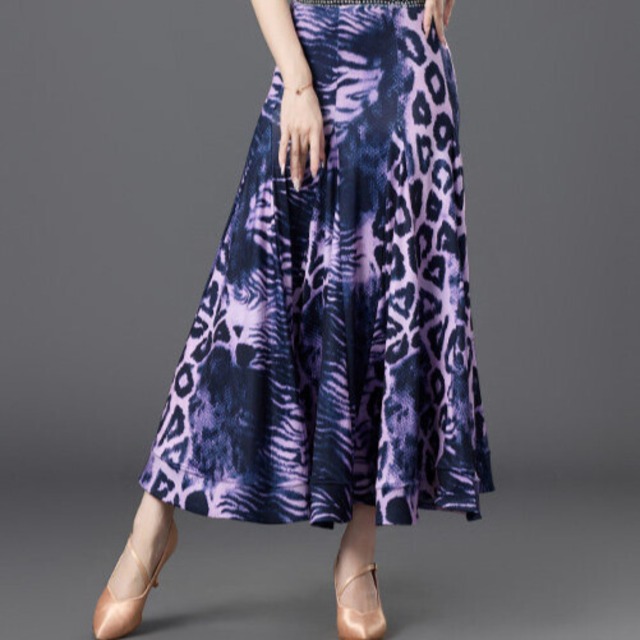 アシンメトリーネック フレア ミモレ ダンスドレス  ds1470