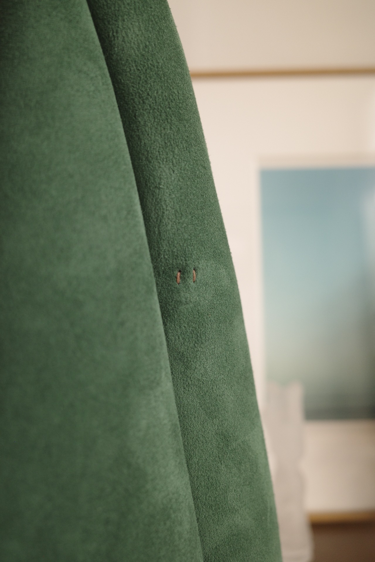 HORN-green suede-