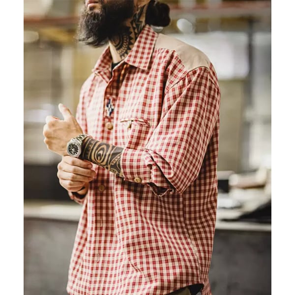 Check design shirt P794