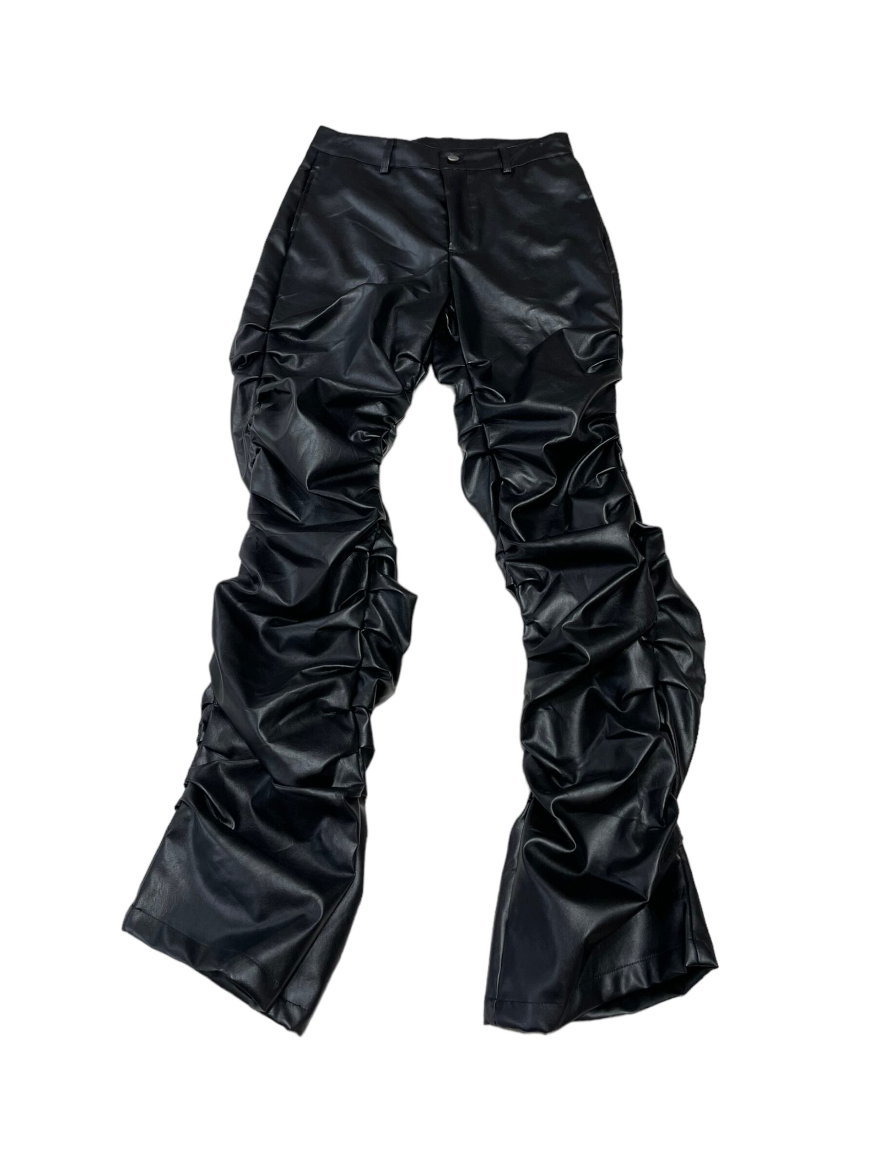 【PLANET STUDIO 】leather design pants