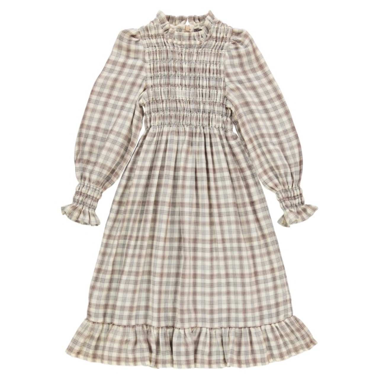 《即納》Bebe Organic / Valery Dress Nature Check