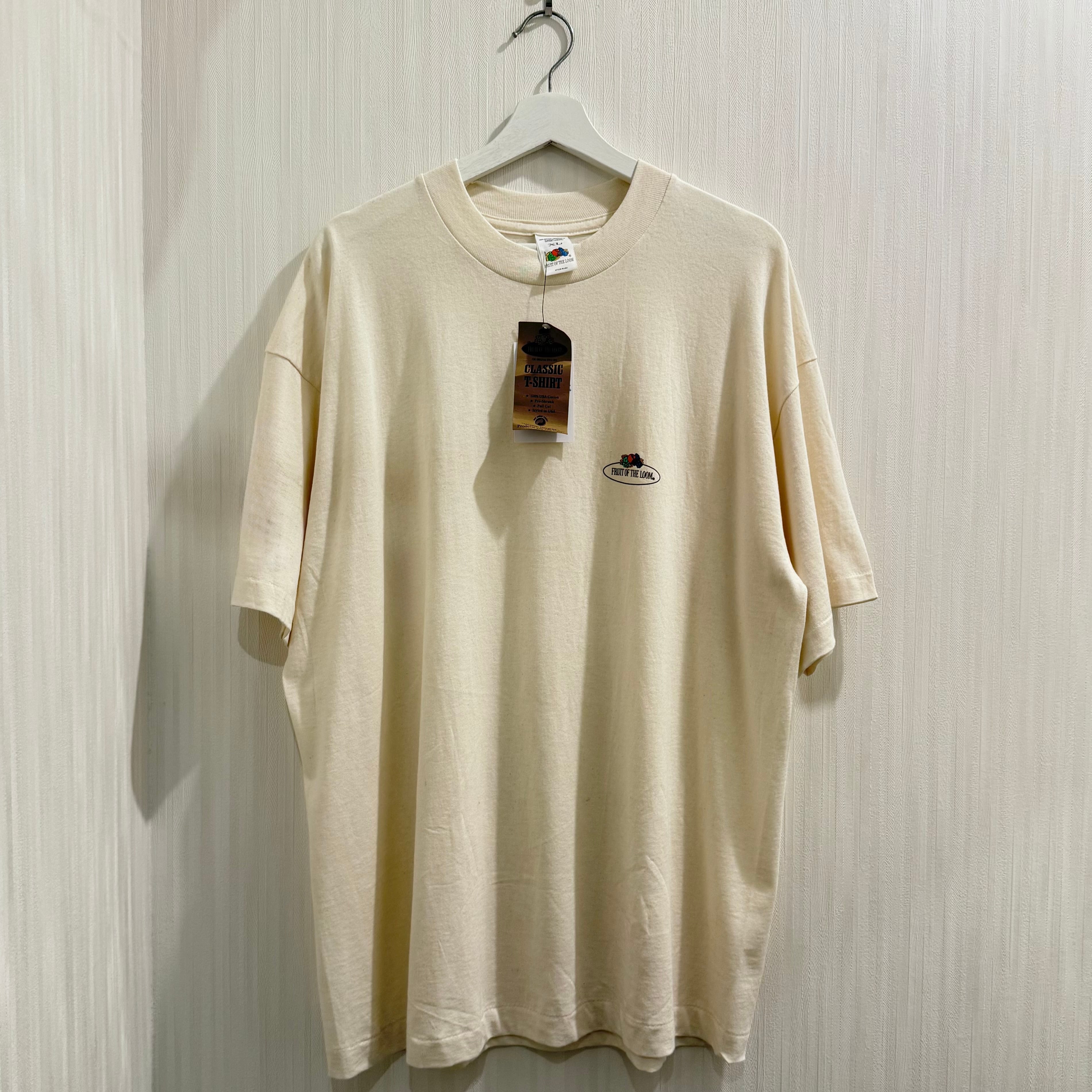 Dead Stock!! 1990s FRUIT OF THE LOOM "FRUIT OF THE LOOM Print" T-shirt【DST】