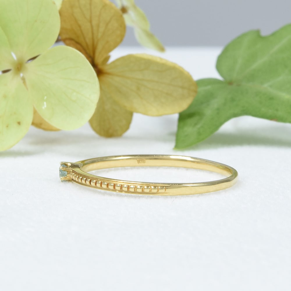 パライバ トルマリン リング K18イエローゴールド ミル CL010CIBSN