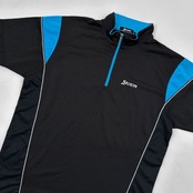 ゴルフ◆SRIXON スリクソン ハーフジップ ドライ 半袖シャツ ポロシャツ M /黒/ブラック/メンズ/スポーツ