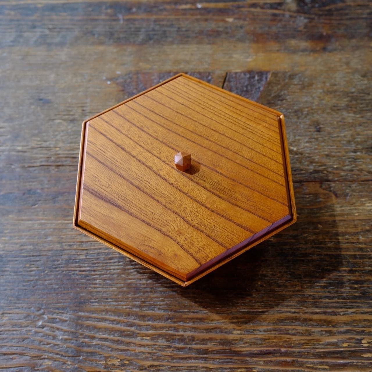 ハニカム　菓子入蓋付セット（正円）　-honey comb try- 板倉家具