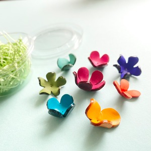 【革の花畑カップ】8種の花畑カップ(パステルカラー)