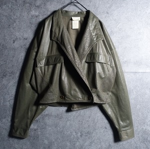 Khaki Green Design Short Length Jacket
