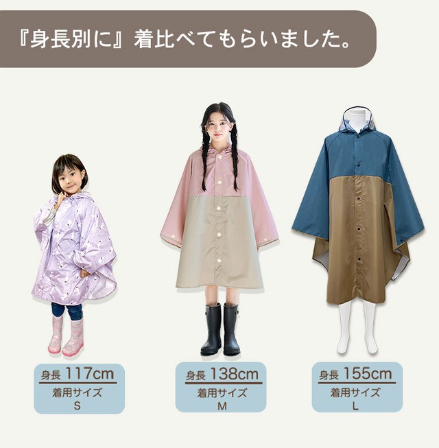 【メール便】レインポンチョ キッズ 防水 撥水 通園 男の子 女の子 子供 かわいい 雨具 レインウェア 収納バッグ付 da023