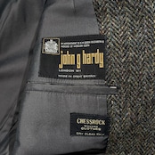 CHESSROCK チェスロック john g hardy ジョンジーハーディー 英国製 ツイード 段返り3B テーラードジャケット サイズ 95 /ビンテージ/ヘリンボーン